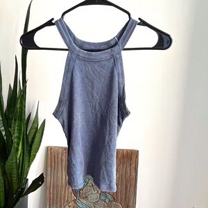 American Eagle gray/blue ribbed tank top